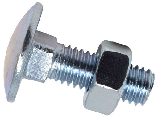 METALMATE Cup Square Hex Bolt & Nut ZP M8 x 25mm Box 50 METALMATE� - RockBottom Northampton