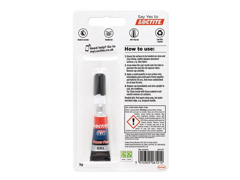 Loctite Super Glue Power Gel Tube 3g Loctite - RockBottom Northampton