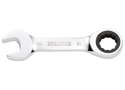 Draper Draper HI-TORQ Metric Stubby Ratchet Combination Spanner, 16mm Draper - Town Tools