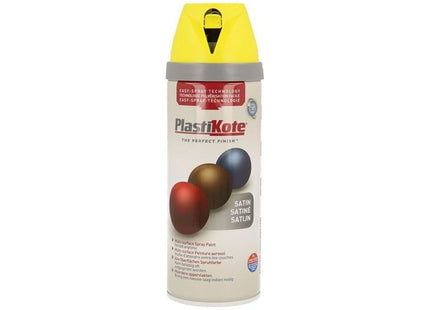 Plastikote Twist & Spray Satin Lime Green 400ml PlastiKote - RockBottom Nothampton