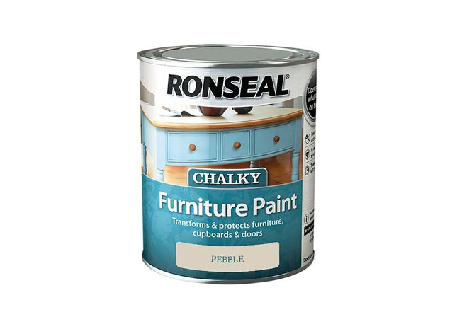 Ronseal Chalky Furniture Paint Pebble 750ml Ronseal - RockBottom Nothampton