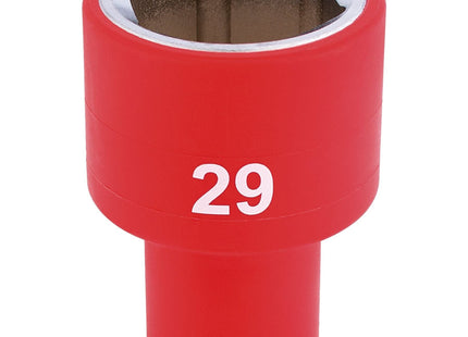 Draper Fully Insulated VDE Socket, 1/2" Sq. Dr., 29mm 31988 Draper - Town Tools 