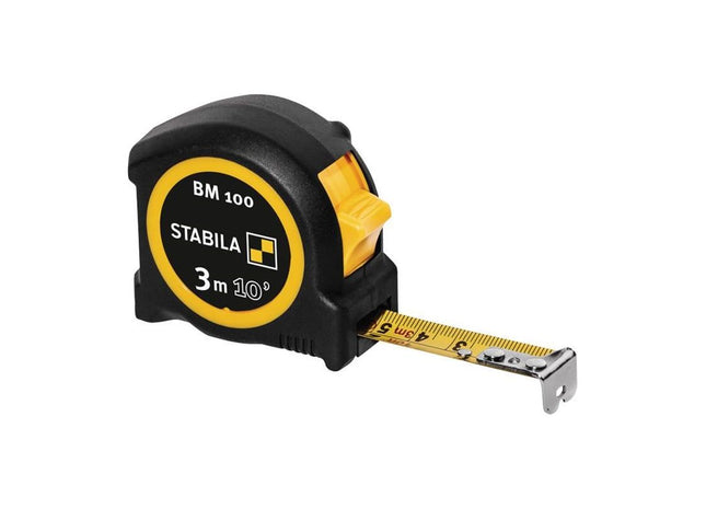 Stabila BM 100 Compact Pocket Tape 3m/10ft (Width 19mm) Stabila - RockBottom Nothampton