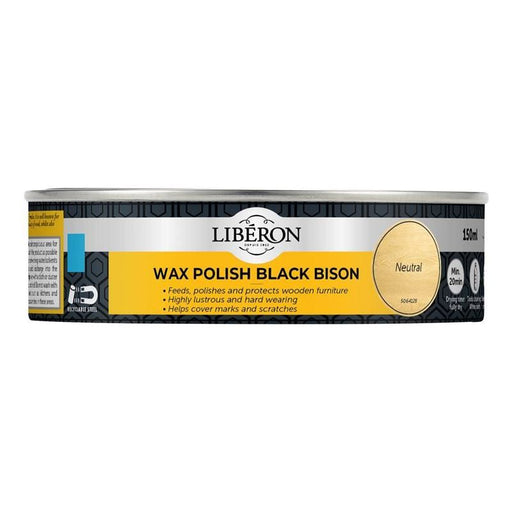 Liberon Black Bison Wax Paste Neutral 150ml Liberon - RockBottom Northampton
