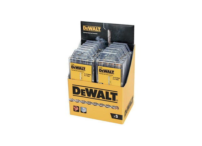 Dewalt Power Tools DT9398 SDS Plus Drill Bit Set, 5 Piece Display of 12 DeWALT Power Tools - RockBottom Northampton