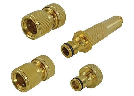 Faithfull Brass Nozzle & Fittings Kit 4 Piece 12.5mm (1/2in) Faithfull - RockBottom Northampton
