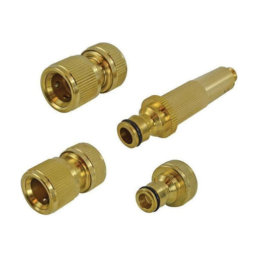 Faithfull Brass Nozzle & Fittings Kit 4 Piece 12.5mm (1/2in) Faithfull - RockBottom Northampton