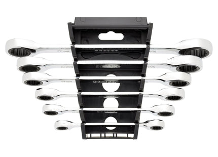 Draper Draper HI-TORQ Metric Double Ratchet Ring Spanner Set (6 Piece) Draper - Town Tools
