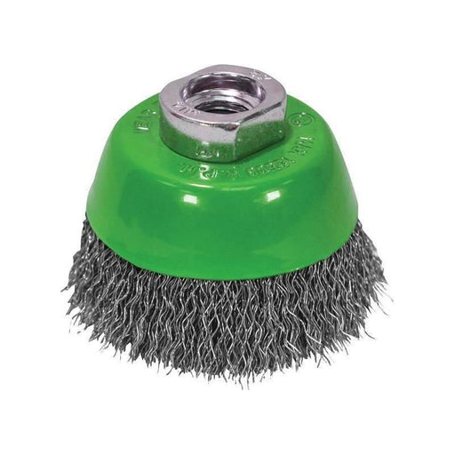 Faithfull Wire Cup Brush 75mm M14x2, 0.30mm Stainless Steel Wire Faithfull - RockBottom Northampton