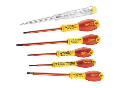 Stanley® Hand Tools FatMax® VDE Insulated Screwdriver Set, 6 Piece STANLEY® Hand Tools - RockBottom Nothampton
