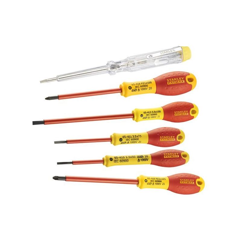 Stanley® Hand Tools FatMax® VDE Insulated Screwdriver Set, 6 Piece STANLEY® Hand Tools - RockBottom Nothampton