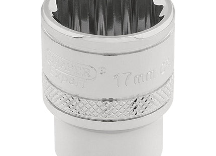 Draper HI-TORQ 12 Point Socket, 3/8" Sq. Dr., 17mm 32781 Draper - Town Tools 