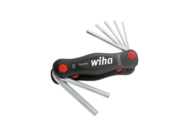 Wiha PocketStar Hex Key Set, 7 Piece (1.5-6mm) Wiha - RockBottom Northampton