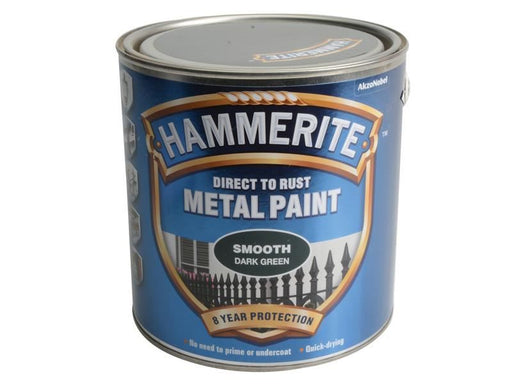 Hammerite Direct to Rust Smooth Finish Metal Paint Dark Green 2.5 Litre Hammerite - RockBottom Northampton