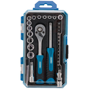 Draper Socket Set, 1/4" Sq. Dr. (35 Piece) 04777 Draper - Town Tools 