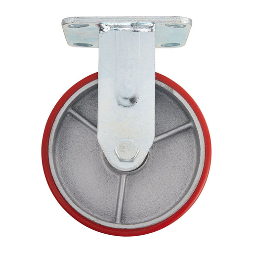Fixed Plate Fixing Heavy Duty Polyurethane Wheel, 160mm Diameter, S.W.L. 400kg Draper - Town Tools