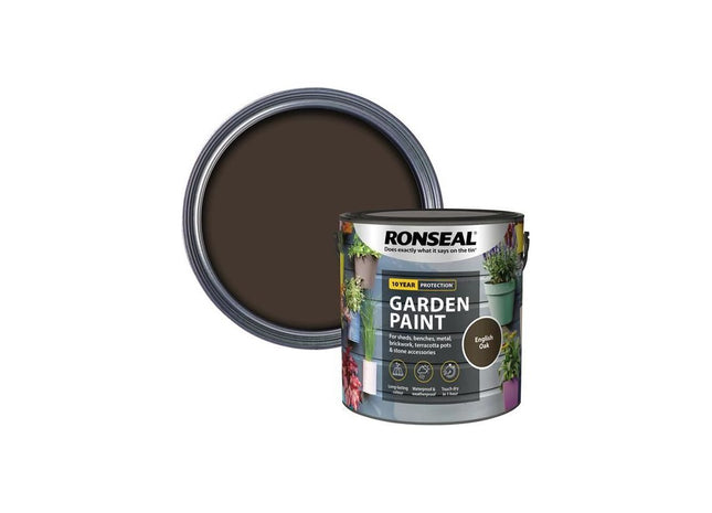 Ronseal Garden Paint English Oak 2.5 litre Ronseal - RockBottom Nothampton