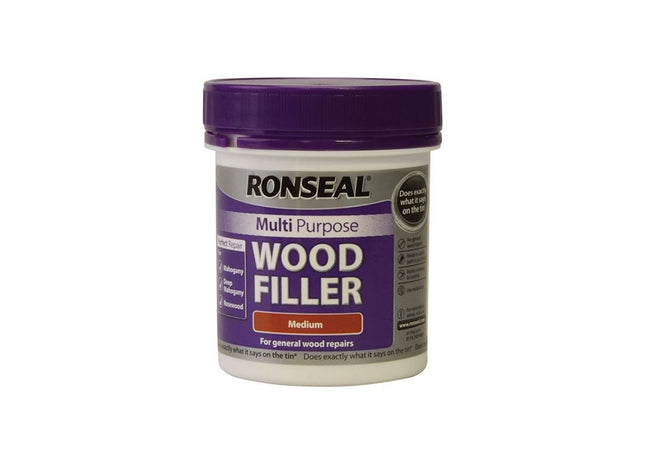 Ronseal Multipurpose Wood Filler Tub Medium 250g Ronseal - RockBottom Nothampton