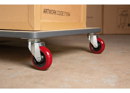 Draper Swivel Plate Fixing Polyurethane Wheel, 100mm Diameter, S.W.L. 125kg Draper - Town Tools 