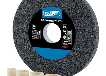 Draper Aluminium Oxide Bench Grinding Wheel, 150 x 20mm, 36 Grit 99566 Draper - Town Tools 