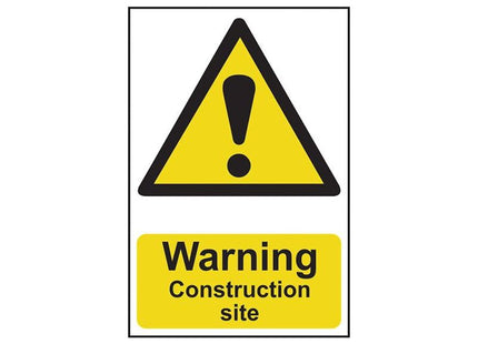 Scan Warning Construction Site - PVC Sign 200 x 300mm Scan - RockBottom Nothampton