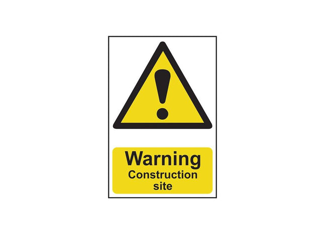 Scan Warning Construction Site - PVC Sign 200 x 300mm Scan - RockBottom Nothampton