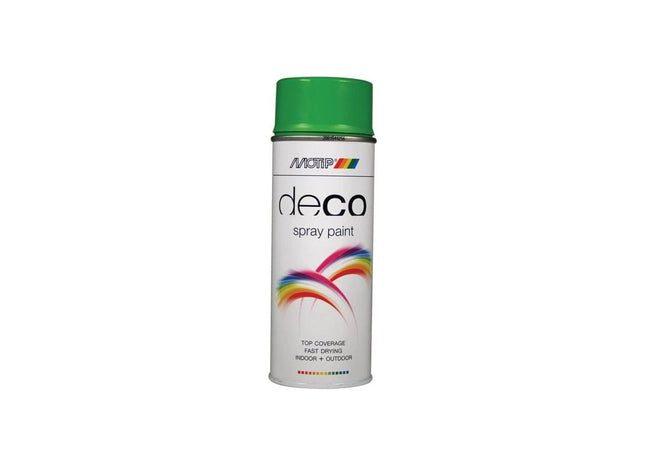 Motip® Deco Spray Paint High Gloss RAL 6018 Yellow Green 400ml MOTIP® - RockBottom Northampton