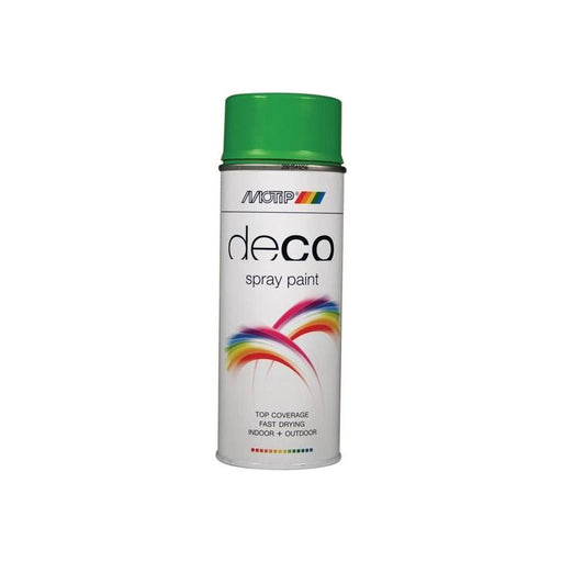 Motip® Deco Spray Paint High Gloss RAL 6018 Yellow Green 400ml MOTIP® - RockBottom Northampton