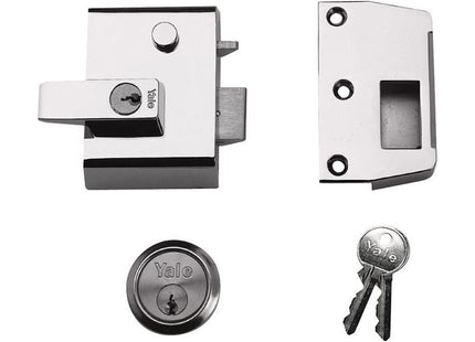 Yale Locks P2 Double Locking Nightlatch 40mm Backset DMG/PB Finish Visi Yale Locks - RockBottom Northampton