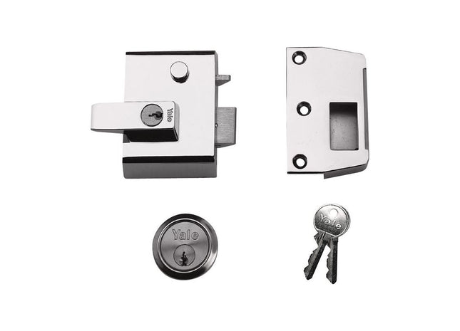 Yale Locks P2 Double Locking Nightlatch 40mm Backset DMG/PB Finish Visi Yale Locks - RockBottom Northampton
