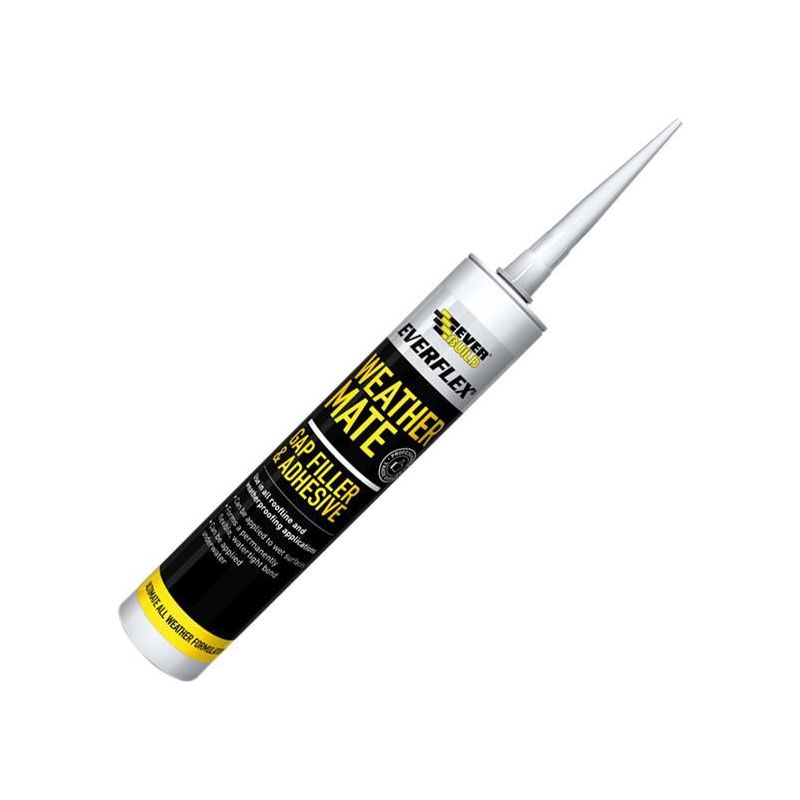 Everbuild Sika Weather Mate Multi-Use Gap Filler & Adhesive White 295ml Everbuild Sika - RockBottom Northamptin