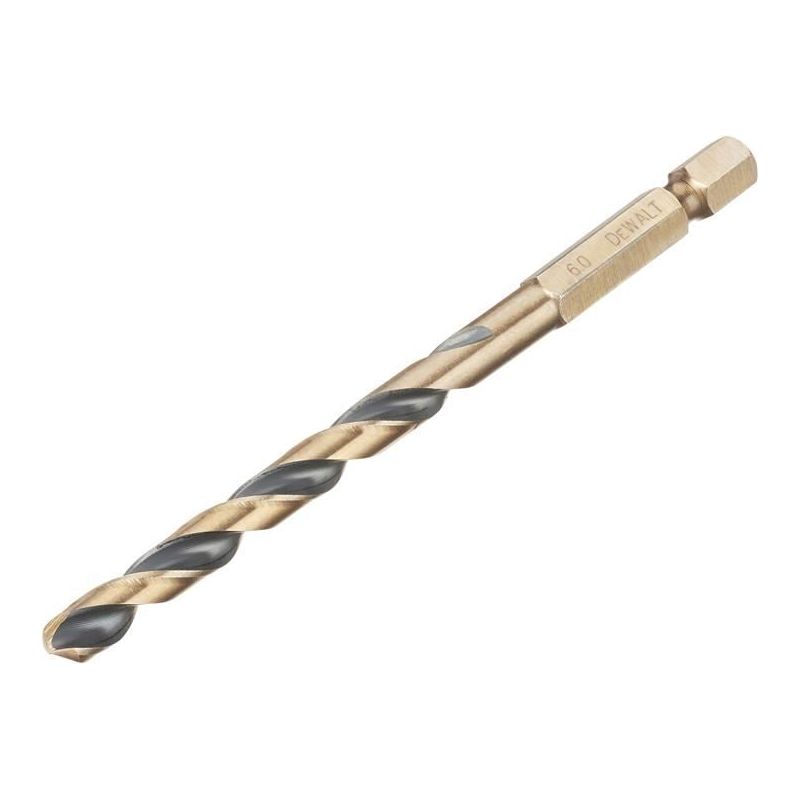 Dewalt Power Tools BLACK&GOLD Hex HSS-G Drill Bit 6.0mm DeWALT Power Tools - RockBottom Northampton