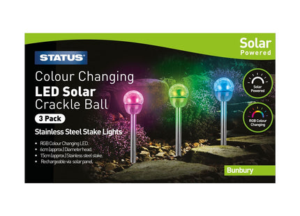 Colour Changing Led Solar Crackle Ball