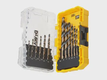DT70728 BLACK&GOLD HSS Drill Set, 19 Piece