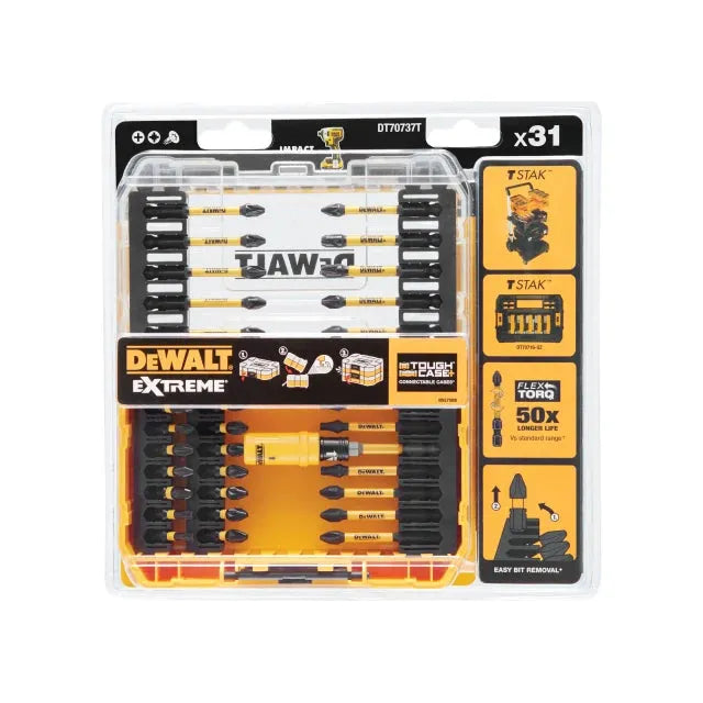 Dewalt Power Tools DT70737T FLEXTORQ™ Screwdriving Set, 31 Piece DeWALT Power Tools - RockBottom Northampton