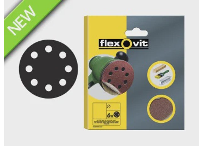 Hook & Loop Sanding Disc 150mm Coarse 60G (Pack 6)