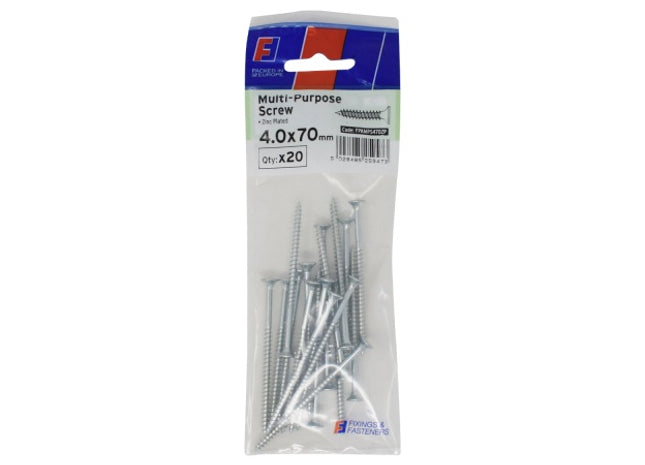 ForgePack Multi-Purpose Screw 20 per pack ZP 4.0x70mm