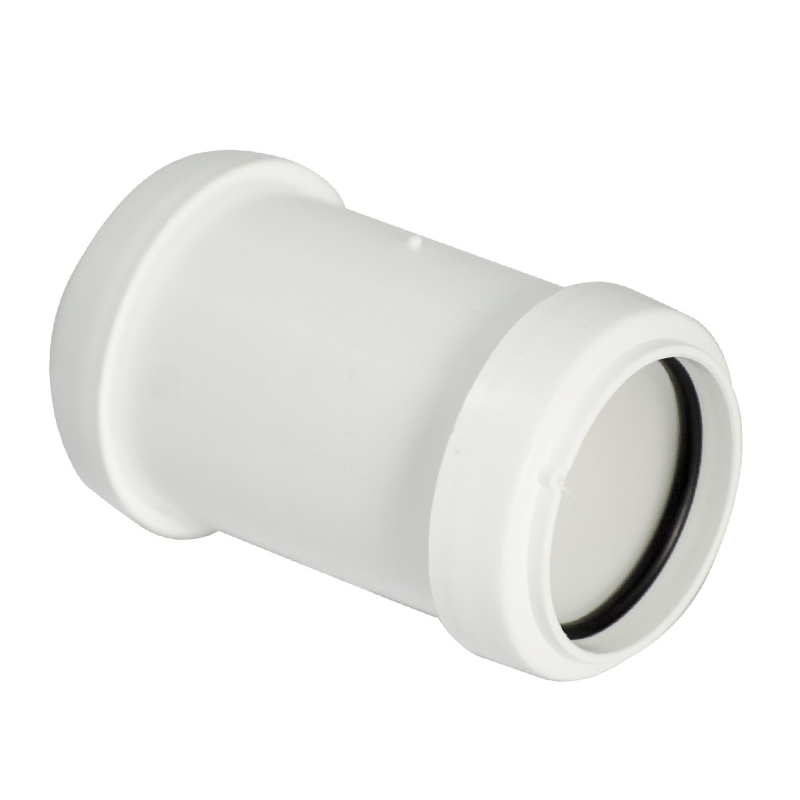 Floplast pushfit waste coupling 40mm white WP08