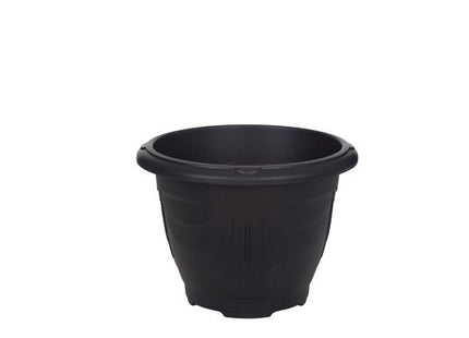 33cm Round Venetian Planter Black