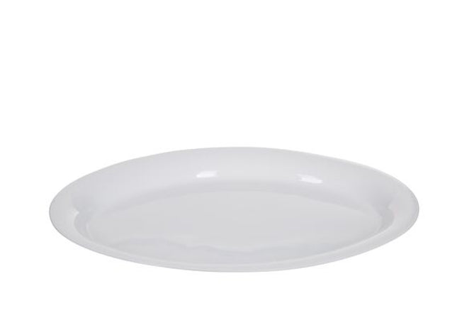 42Cm White Oval Plater