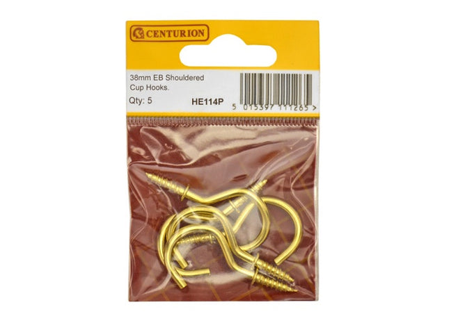 38mm EB Shouldered Cup Hooks (Pack of 5)