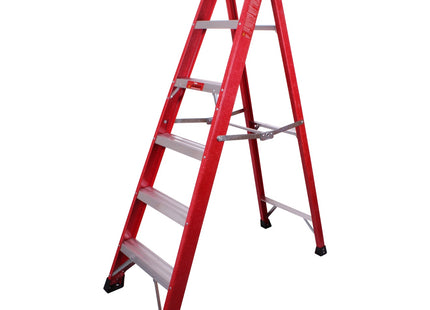 1.6M FIBREGLASS STEPLADDER:5 step & tray