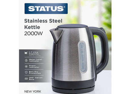 New York Stainless Steel Kettle 1.7L