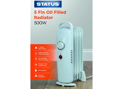 Mini Oil Filled 5 Fin Radiator