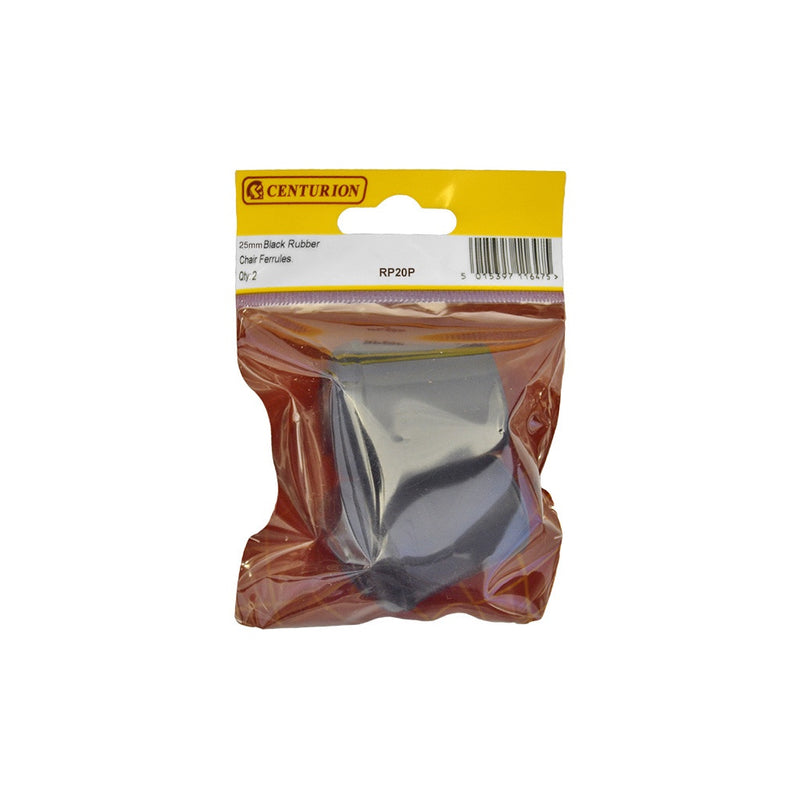 25mm Black Rubber Chair Ferrules