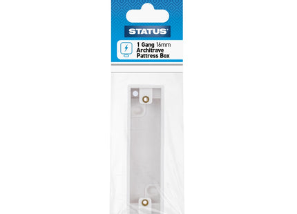 1 Gang 16mm Architrave Pattress Box