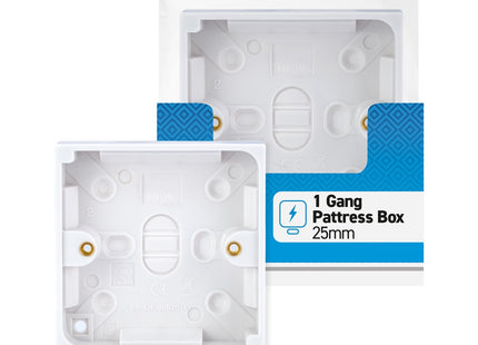 Status Single Gang Pattress Box 25mm