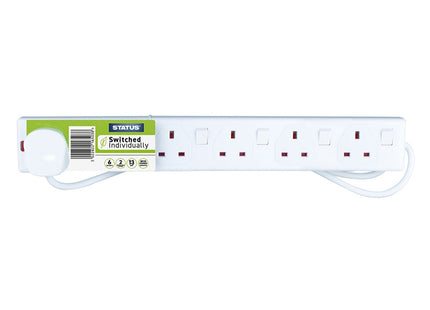 Extension Lead Individually Switched 6Way 2M