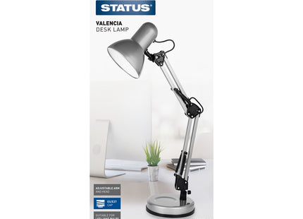 Valencia Desk Lamp - Silver