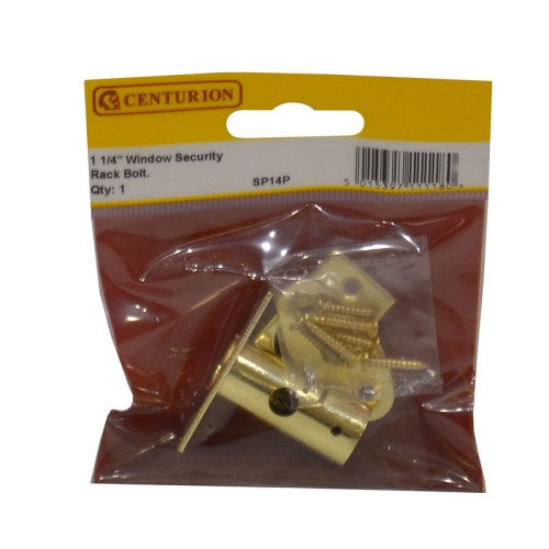 Security Rack Bolts, Window Bolt, Brass, 32mm